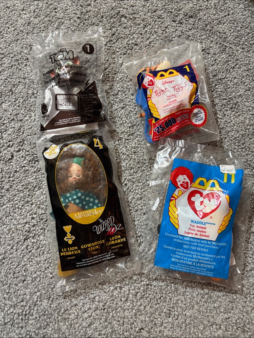 McDonald’s Toys- TY, Madame Alexander, talking tom, Disney